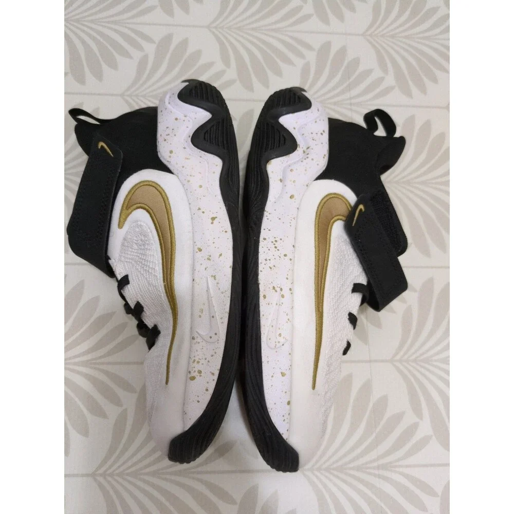 Nike Giannis Immortality 2 White Black Gold DQ1943-101 Kids 2.5Y Sneakers